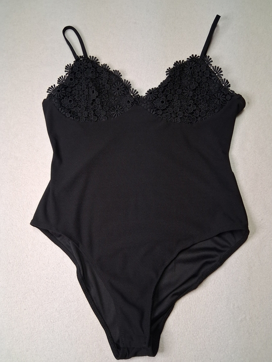 Ardene Other - 4/20$ Ardene Black Lace-Trim Bodysuit